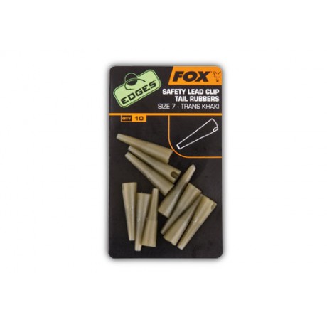 FOX - safety lead clip tail rubbers trans khaki